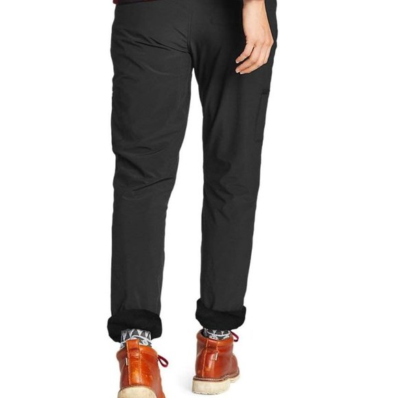 NWT Eddie Bauer Women's Fleece Lined Pull On Pants Black Size 4 $100 4D108 - Picture 3 of 4